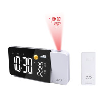 Rádiom riadená meteorologická stanica s budíkom JVD SB3211.2, biela